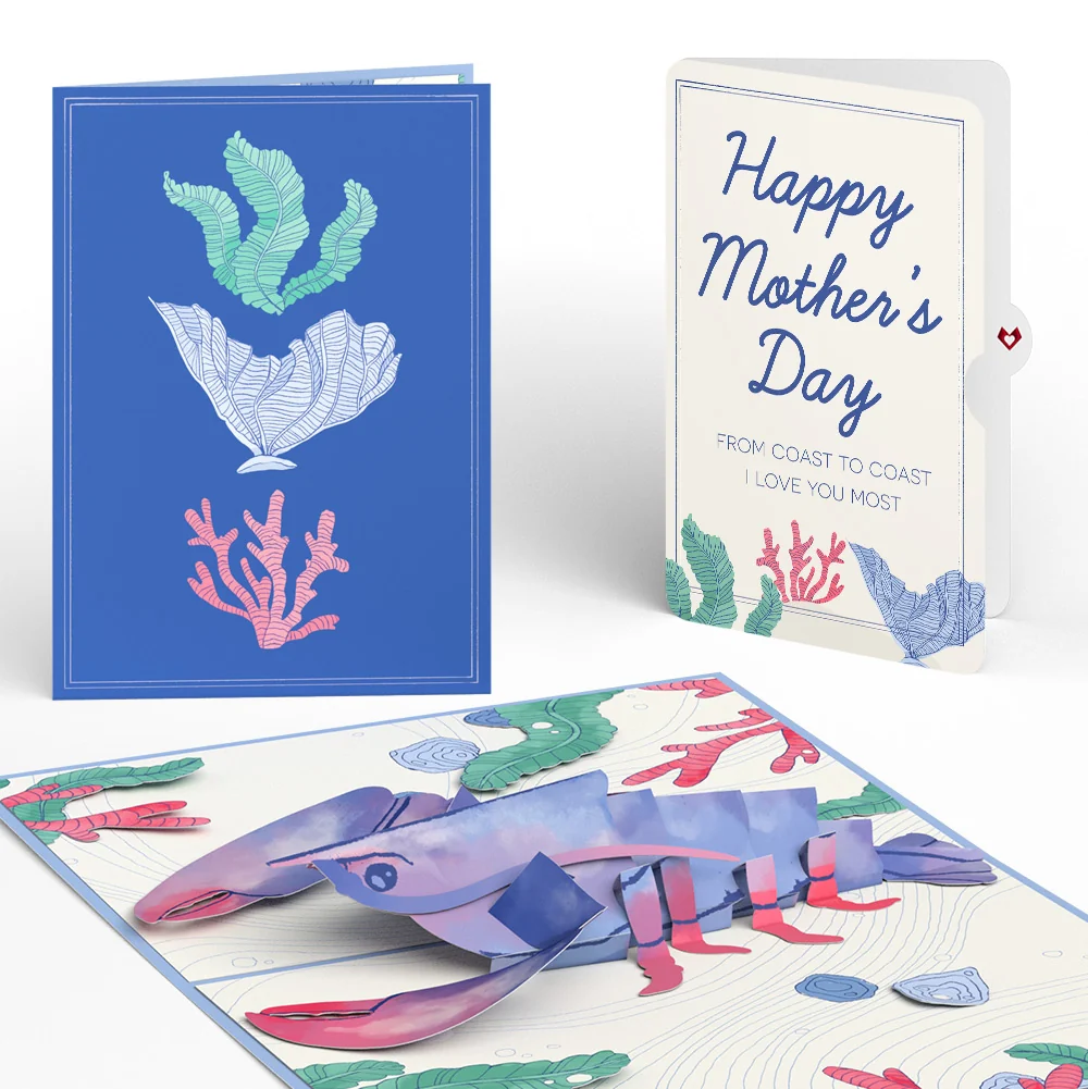 Lovepop Vibrant Lobster Mother’s Day Pop-Up Card and Sentiment Set for Mom