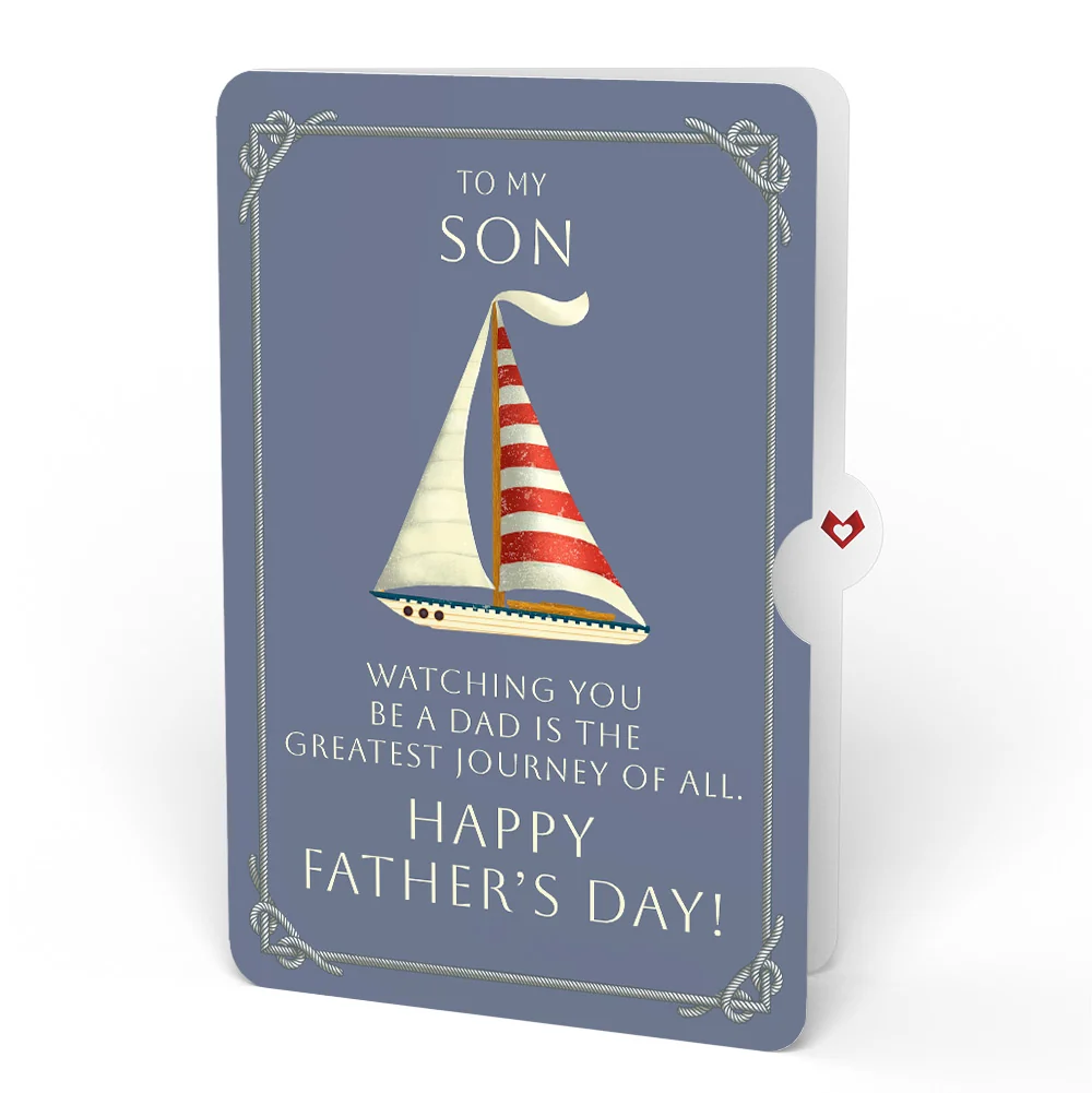 Lovepop Sailboat on the Horizon Father's Day Pop-Up Card and Sentiment Set for Son - Image 4