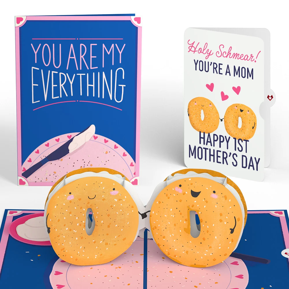 Lovepop You Are My Everything Bagel Mother’s Day Pop-Up Card and Sentiment Set for New Mom Plate
