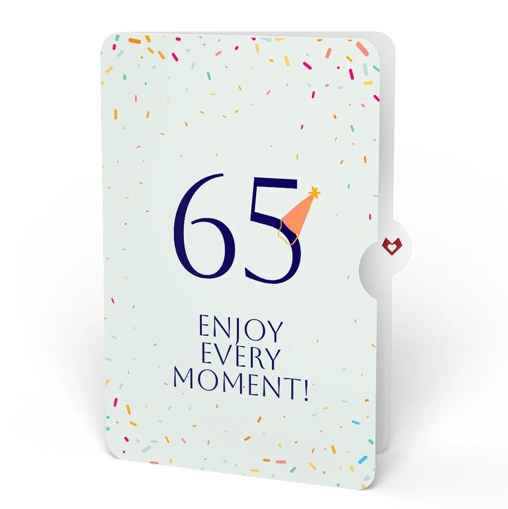 Lovepop Wishing You a Happy 65th Birthday Music and Lights Pop-Up Card and Party Hat Sentiment Set - Image 4