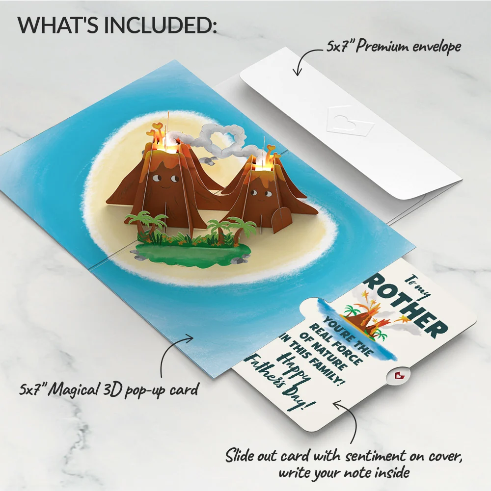 Lovepop I Lava You Father's Day Light-Up Pop-Up Card and Sentiment Set for Brother - Image 2