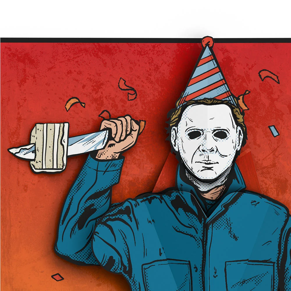 Lovepop Halloween II Michael Myers Killer Birthday Pop-Up Card Candle - Image 3