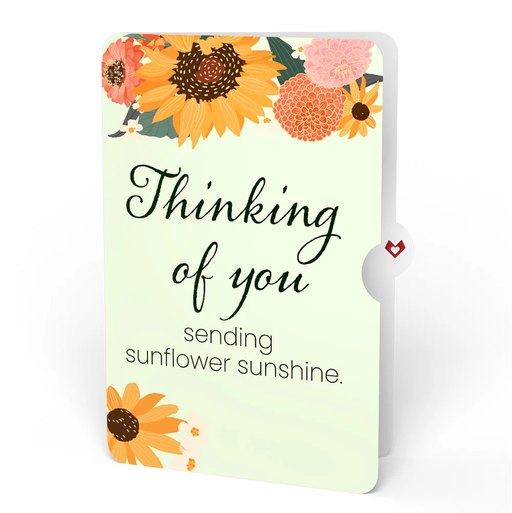 Lovepop Radiant Sunflowers Thinking of You Pop-Up Card and Sentiment Set Cream - Image 4