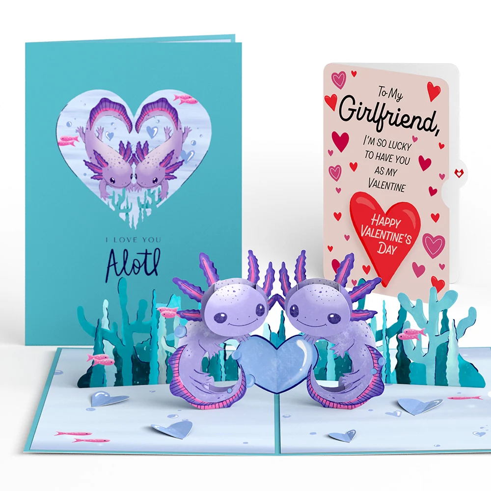 Lovepop Love You A-Lotl Valentine Pop-Up Card and Sentiment Set for Girlfriend