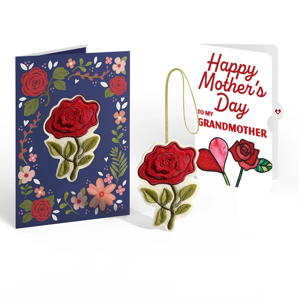 Lovepop Everlasting Rose Mother’s Day HeartFelt Charm Card and Sentiment Set for Grandmother
