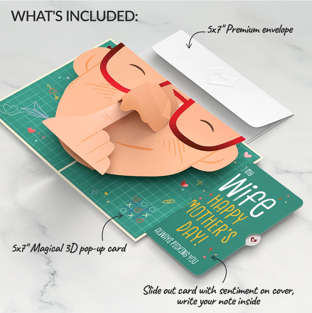 Lovepop Pick You Every Time Mother’s Day Pop-Up Card and Sentiment Set for Wife Glass - Image 2