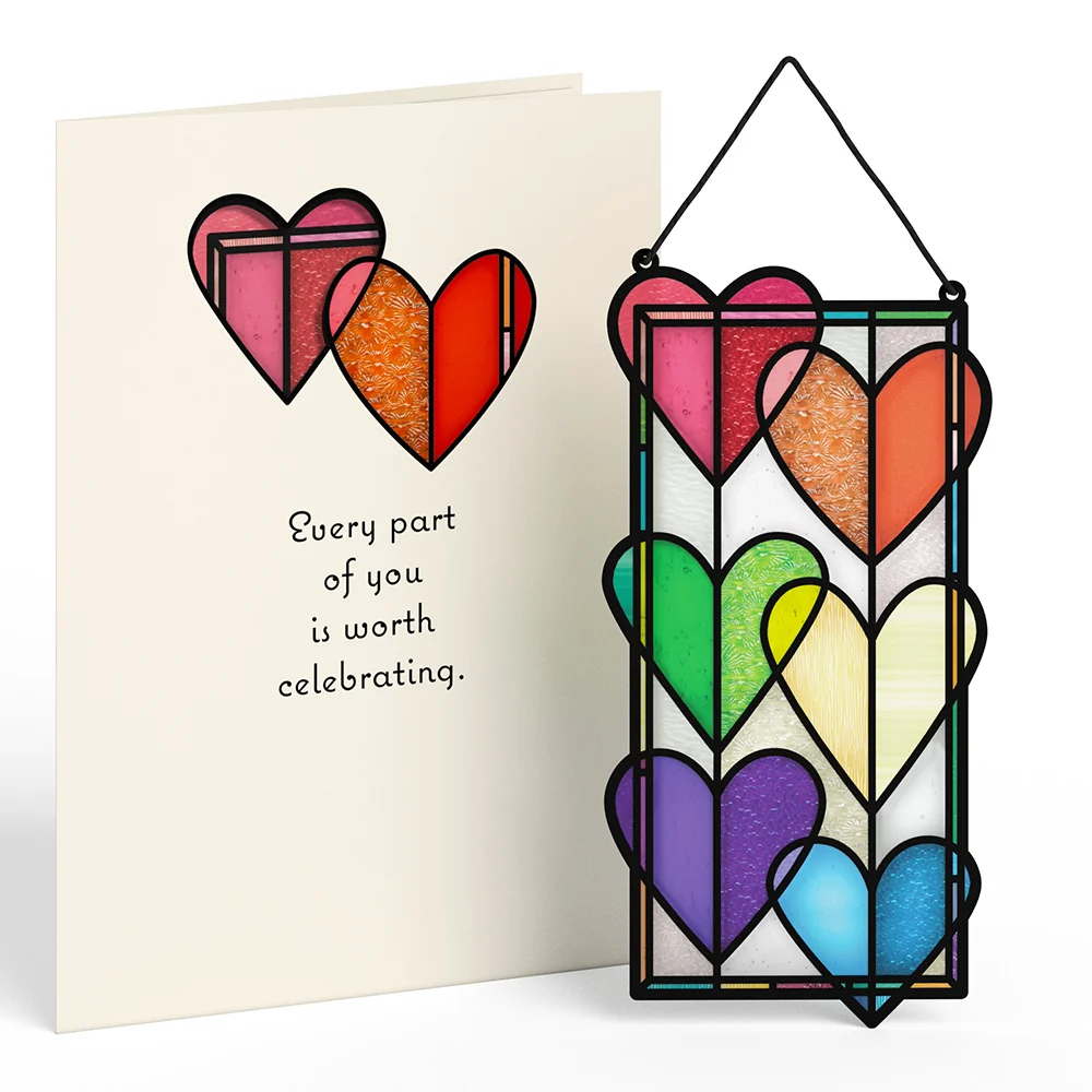 Lovepop Rainbow Hearts Suncatcher Card - Image 2