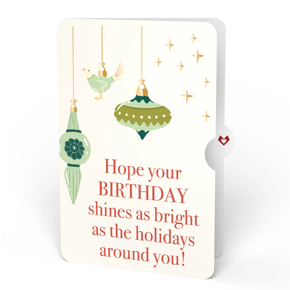 Lovepop Let Heaven & Nature Sing Christmas Music and Lights Pop-Up Card and Twinkling Ornaments Birthday Sentiment Set Glass - Image 4