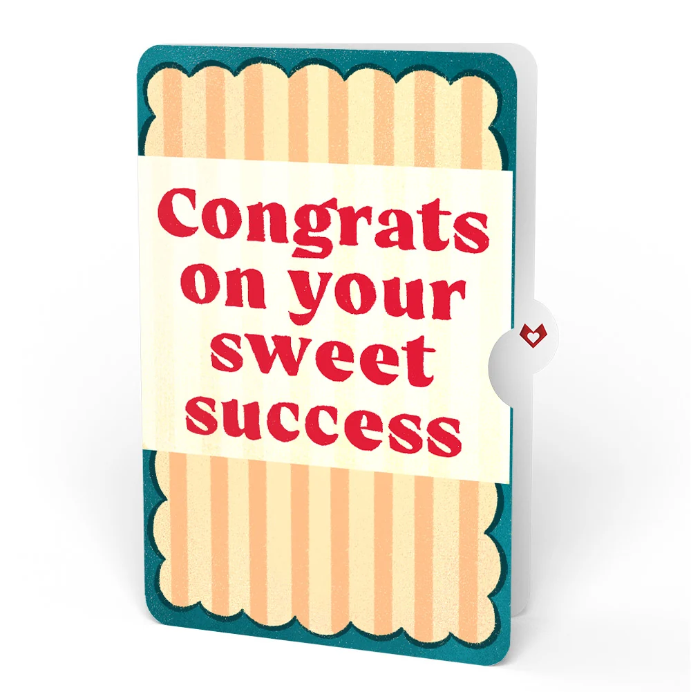 Lovepop Fresh-Picked Cherries Congratulations Pop-Up Card and Sentiment Set Cream - Image 4