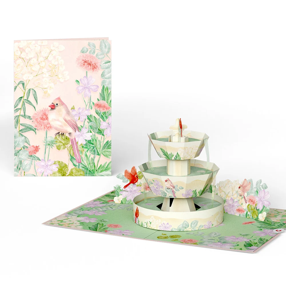 Lovepop Cardinals in the Garden Pop-Up Card