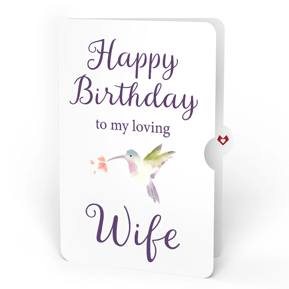 Lovepop Lovely Hummingbird Birthday Pop-Up Card and Sentiment Set for Wife - Image 4