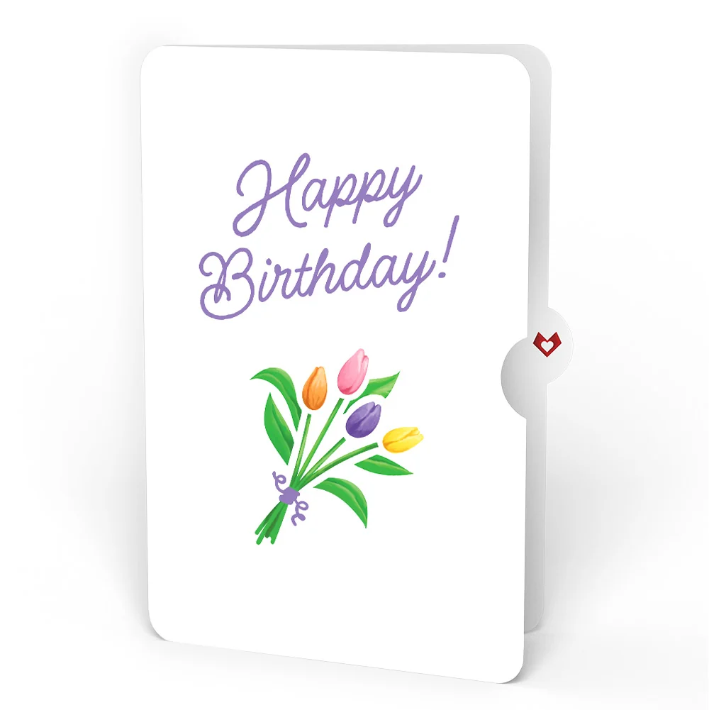 Lovepop Tulips Birthday Pop-Up Card and Spring Tulips Sentiment Set Vase - Image 4