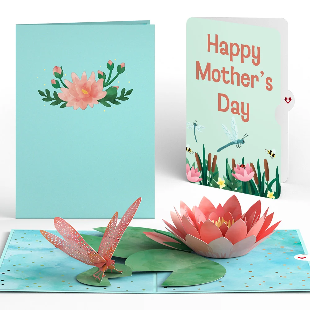 Lovepop Water Lily Dragonfly Mother’s Day Pop-Up Card and Sentiment Set — SKU SB-41A7AF-09578D5A5A76DB