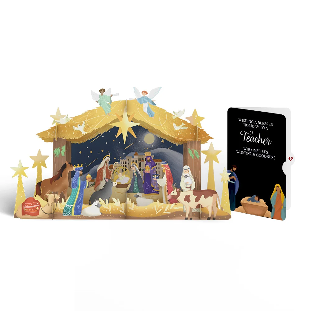 Lovepop Nativity Christmas Giant Pop-Up Gift and Sentiment Set for Teacher