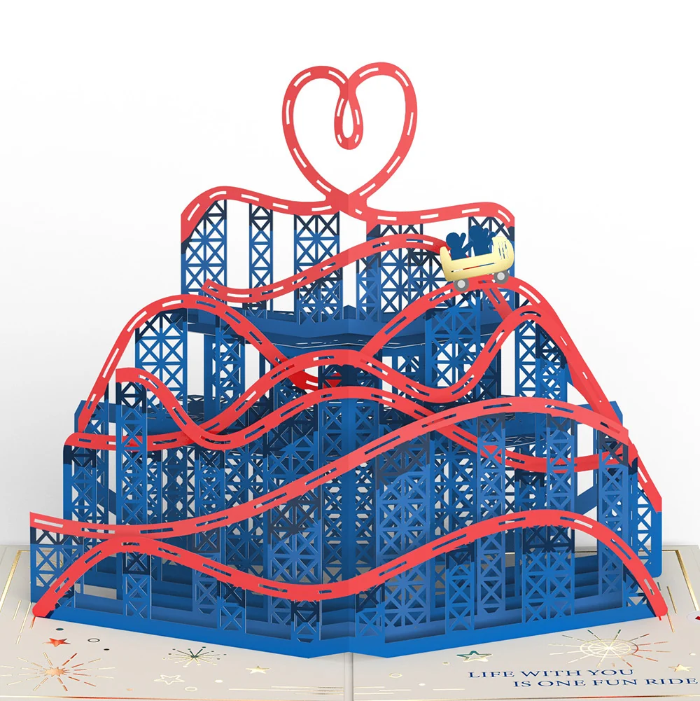 Lovepop Love Rollercoaster Birthday Pop-Up Card and Sentiment Set for Husband - Image 3