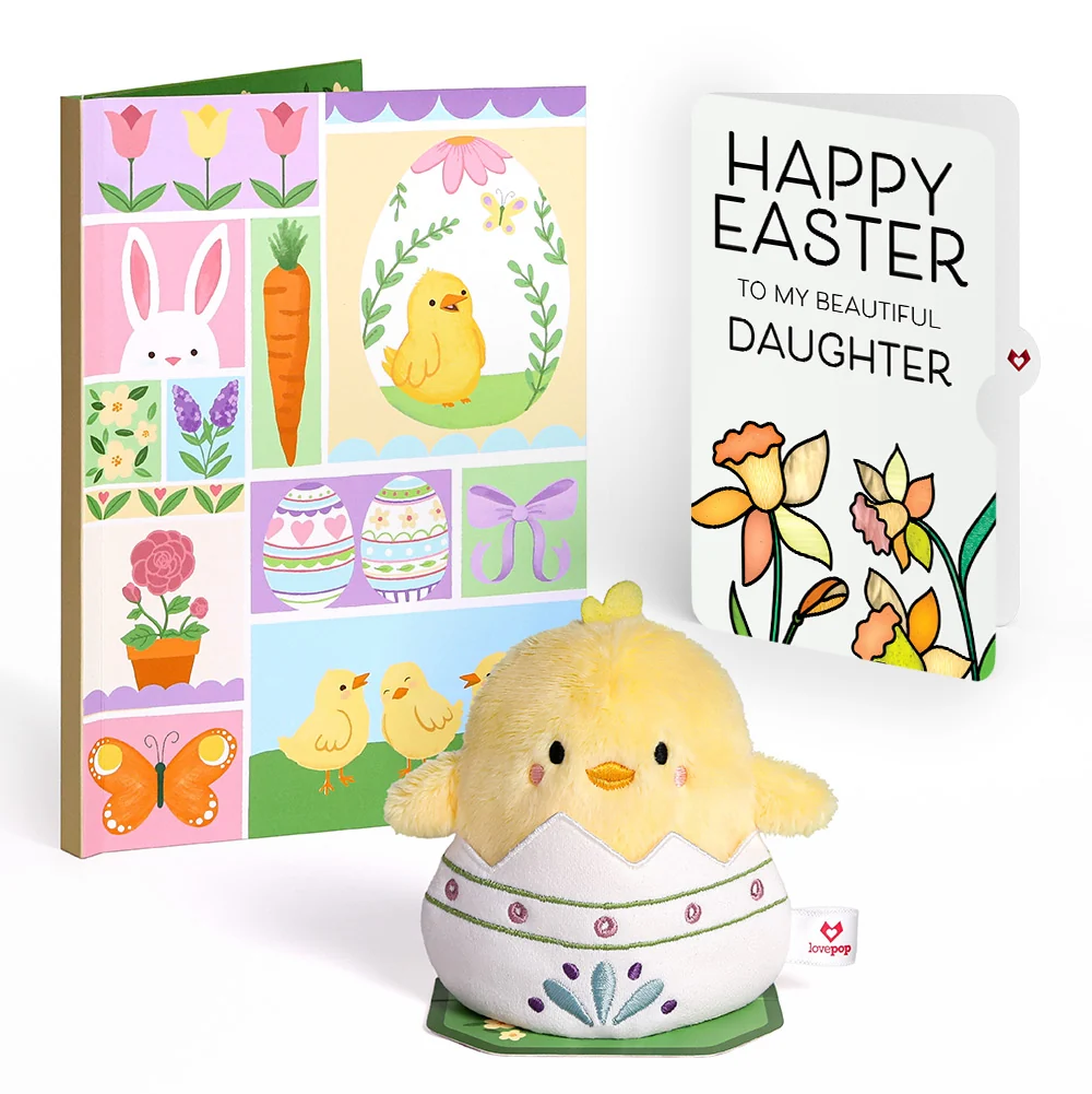 Lovepop Spring Chick Easter Plushpop Card and Sentiment Set for Daughter