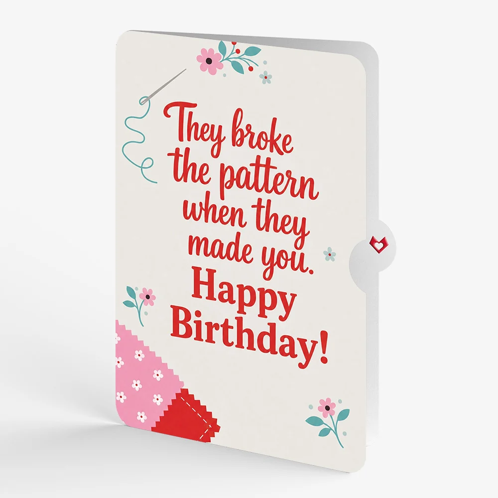 Lovepop Classic Sewing Machine Birthday Pop-Up Card and Broke The Pattern Sentiment Set - Image 4