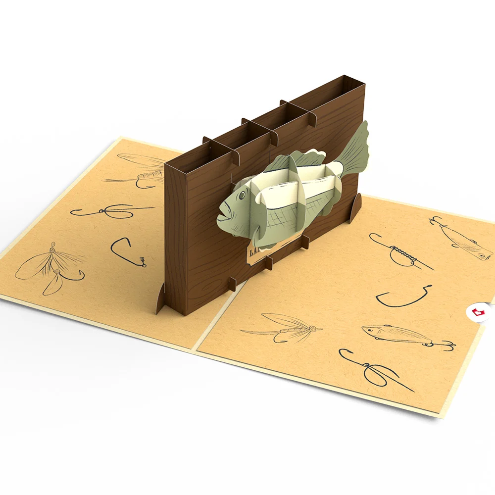 Lovepop Largemouth Bass Pop-Up Card - Image 3