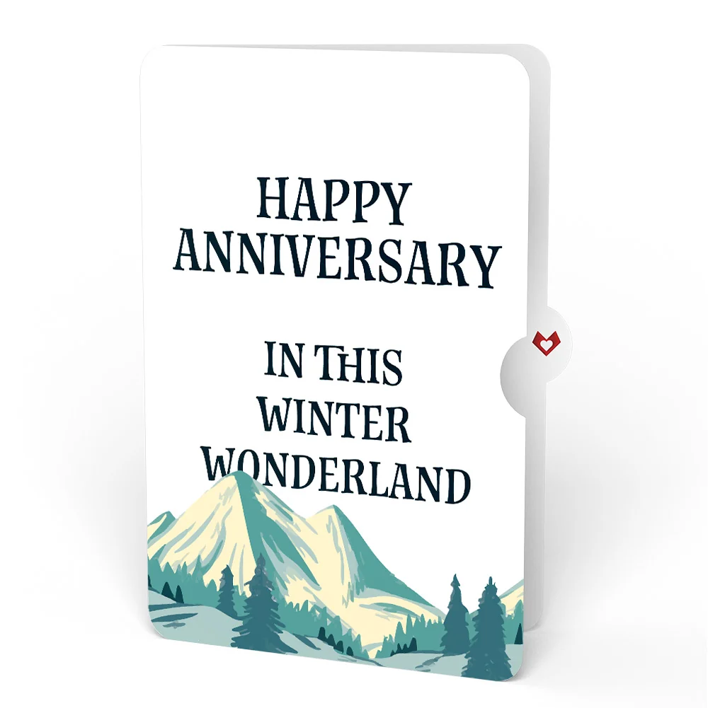 Lovepop Mountain Snowboard Adventure Anniversary Pop-Up Card and Sentiment Set Cream - Image 4