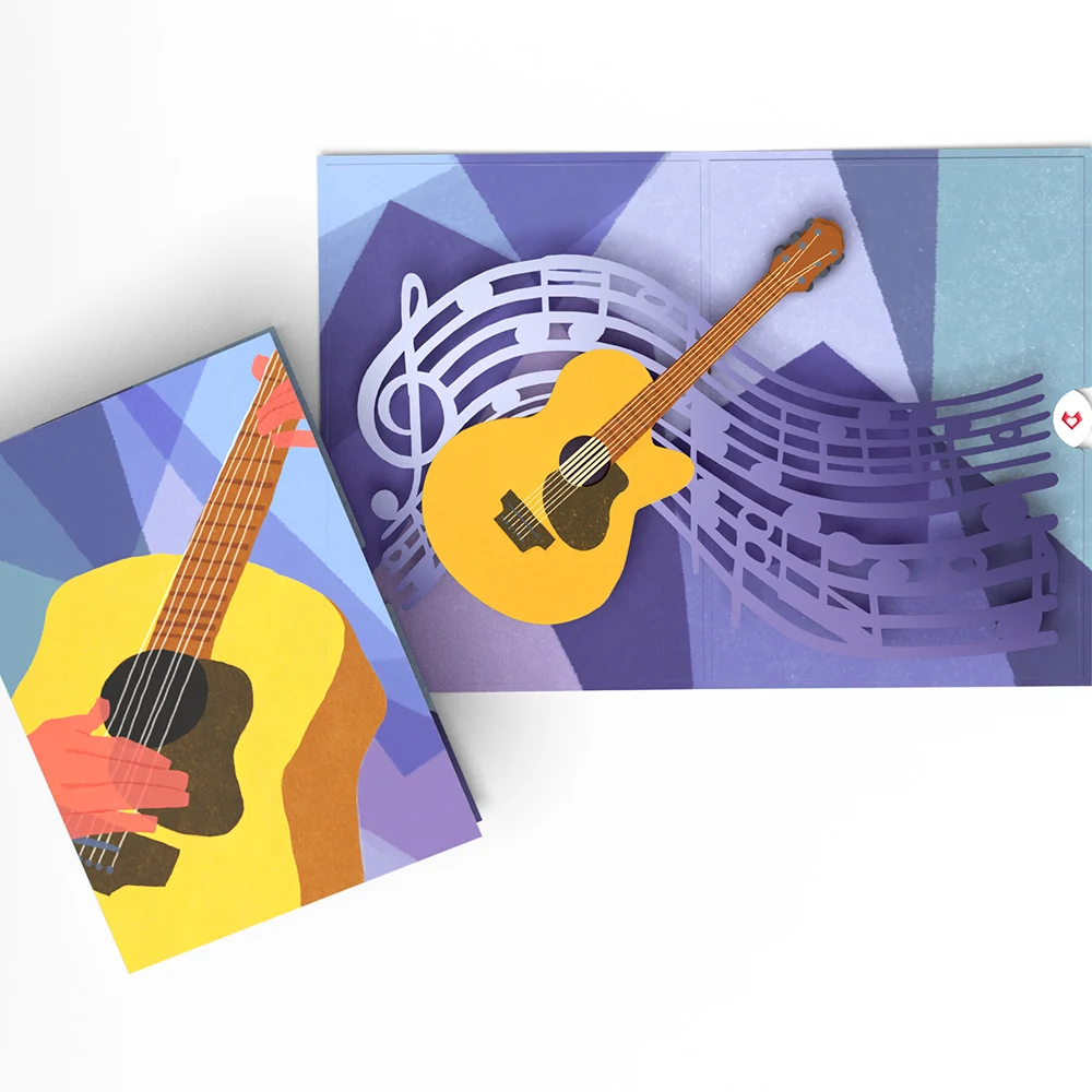 Lovepop Acoustic Guitar Pop-Up Card — SKU SB-41A7AF-AB3725683D549D