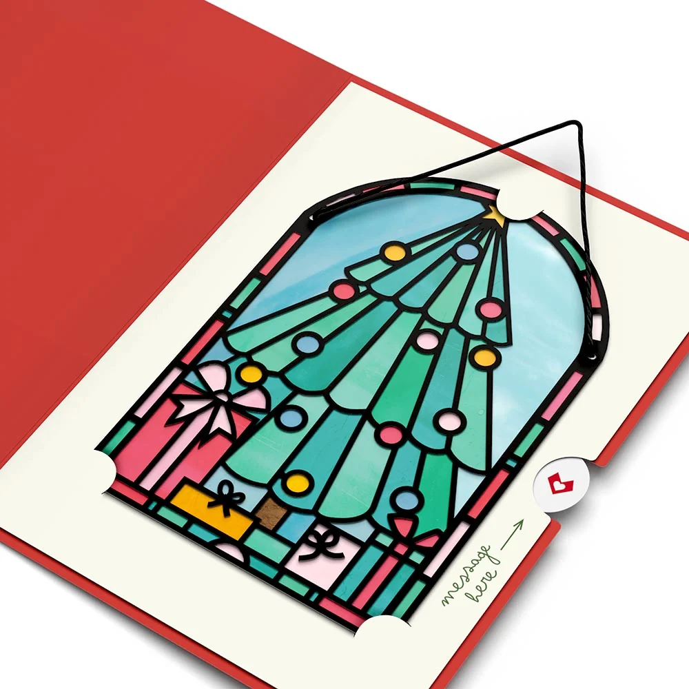 Lovepop Merry Christmas Tree Suncatcher Card - Image 4