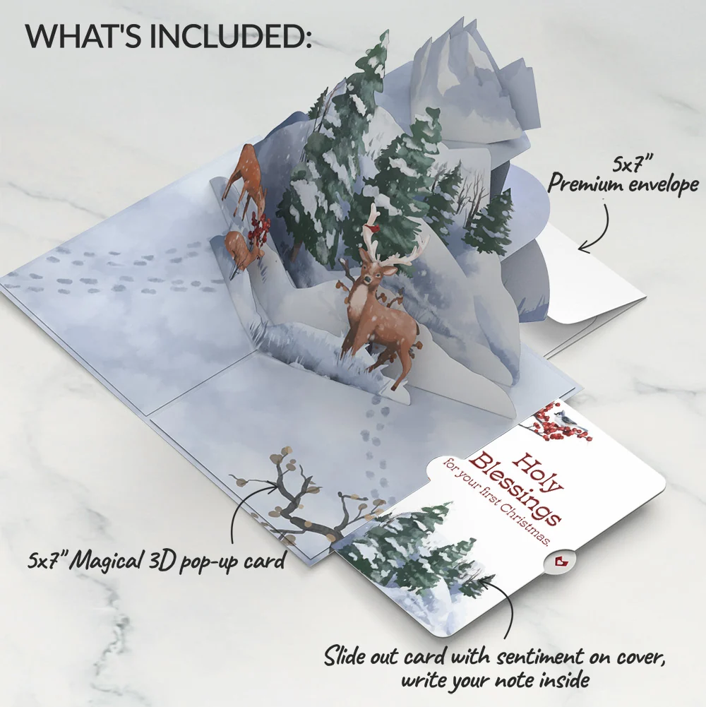 Lovepop Snowfall's Hush First Christmas Pop-Up Card and Sentiment Set - Image 2