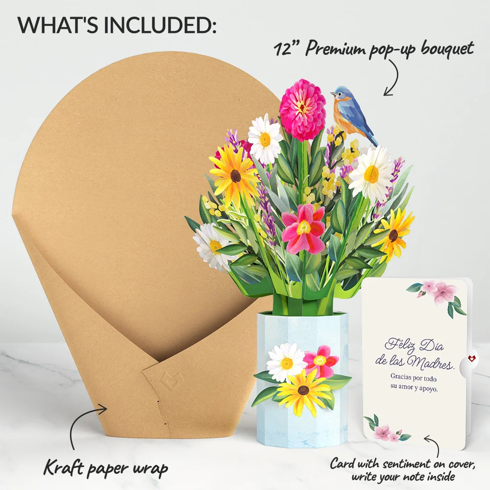 Lovepop Black-Eyed Susan Mother's Day Bouquet and Sentiment Set for Spanish Mom Vase - Image 2