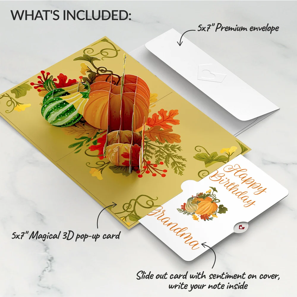 Lovepop Fall is in the Air Birthday Pop-Up Card and Sentiment Set for Grandma - Image 2