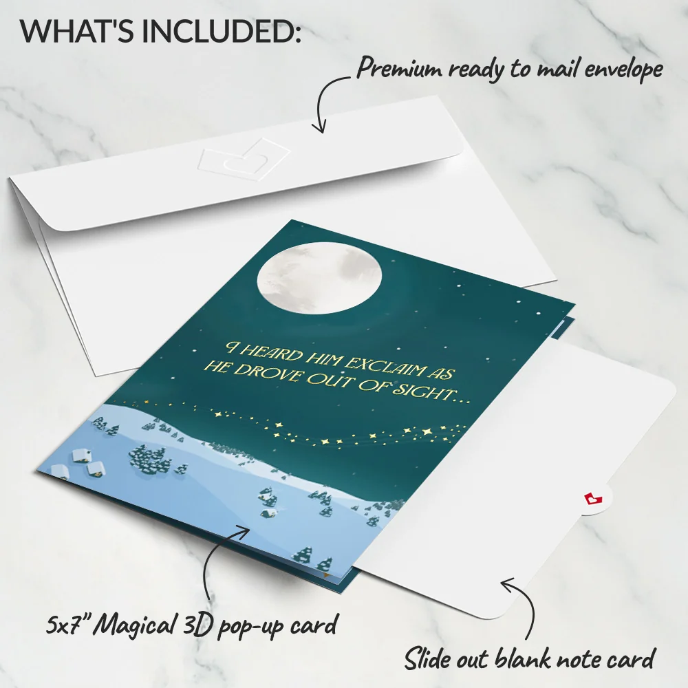 Lovepop Night Sky Santa Sleigh Pop-Up Card - Image 6