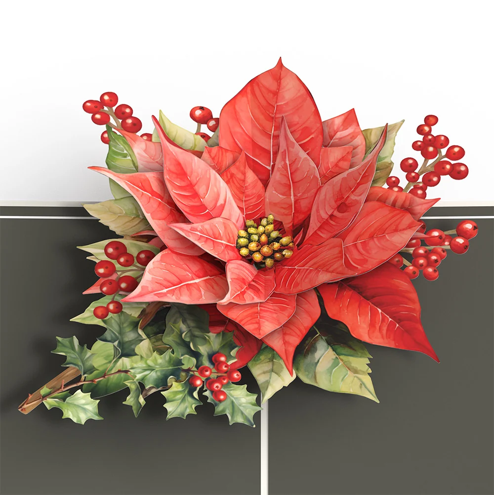 Lovepop Born to Bloom: December Birth Month Flowers Thank You Pop-Up Card and Sentiment Set - Image 3