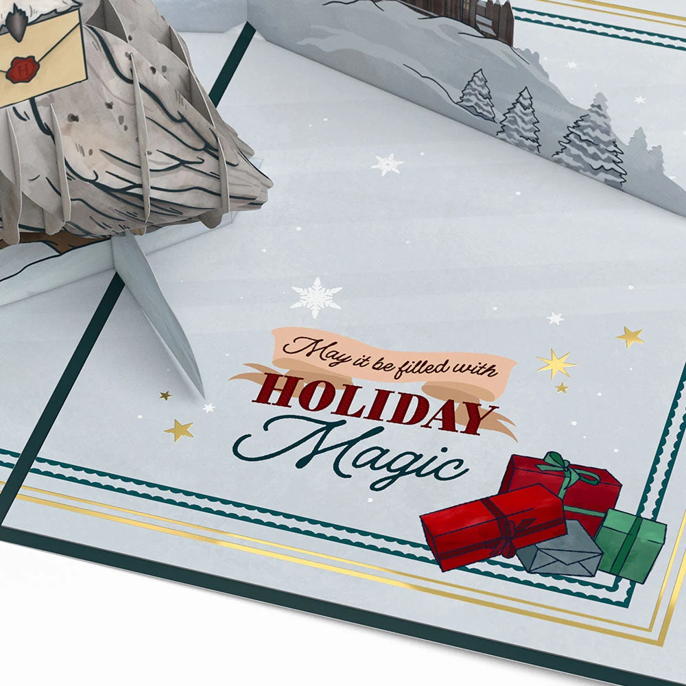 Lovepop Harry Potter Hedwig Holiday Magic Pop-Up Card - Image 4