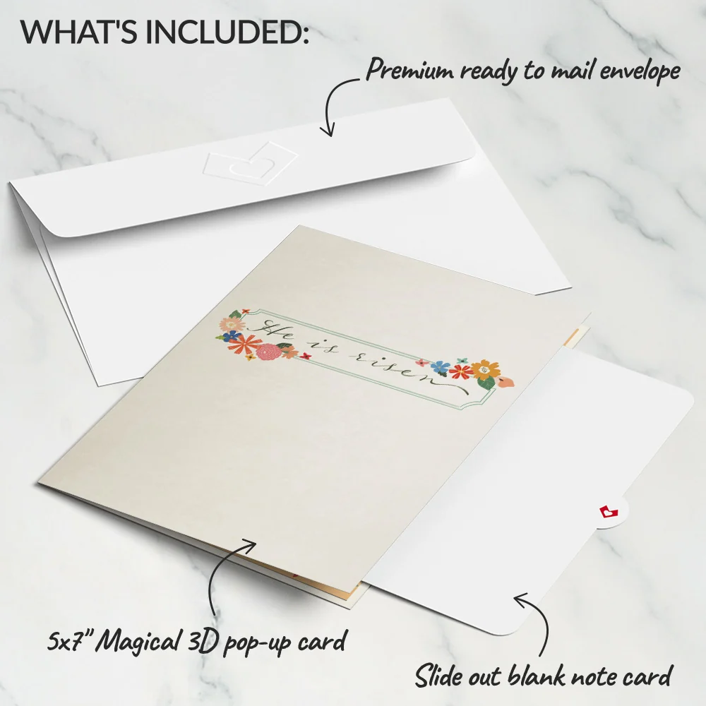 Lovepop Resurrection of Jesus Pop-Up Card Cream - Image 5
