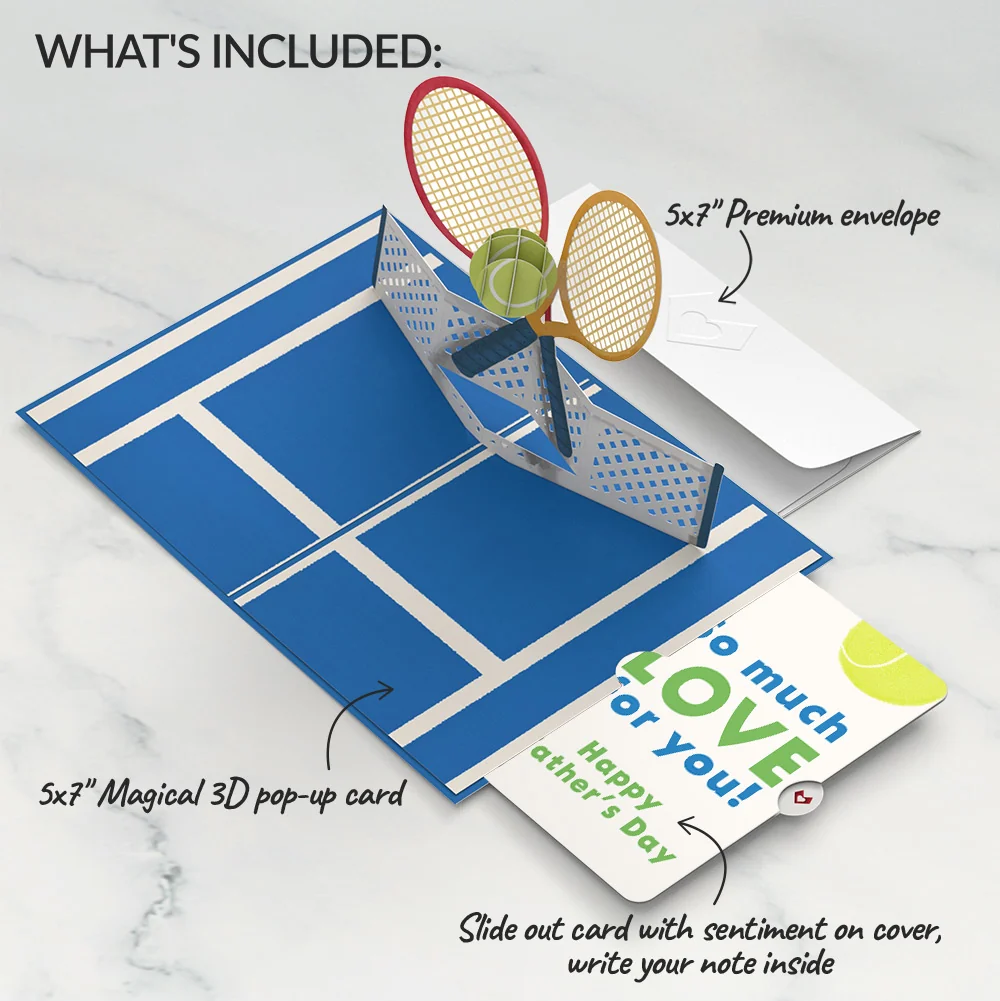 Lovepop On the Court Tennis Father’s Day Pop-Up Card and Sentiment Set for Dad - Image 2