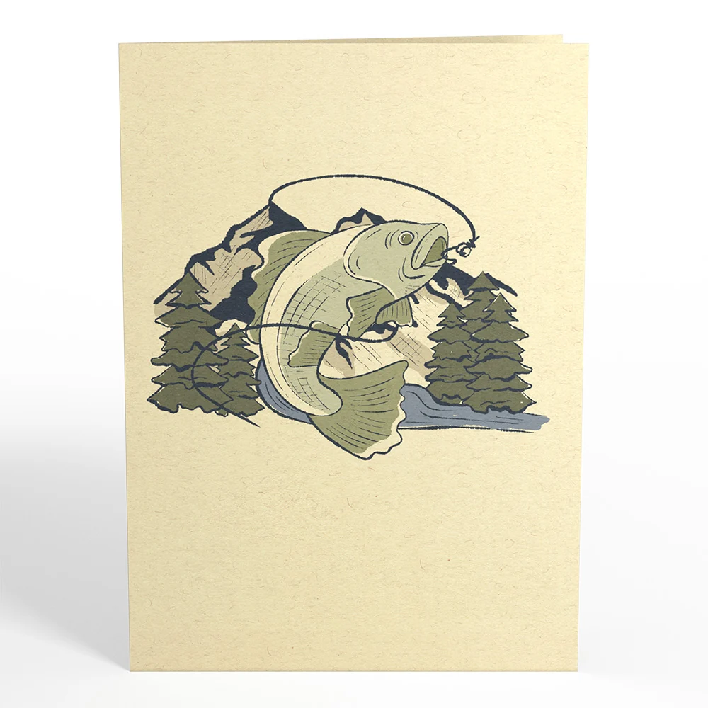 Lovepop Largemouth Bass Pop-Up Card - Image 4