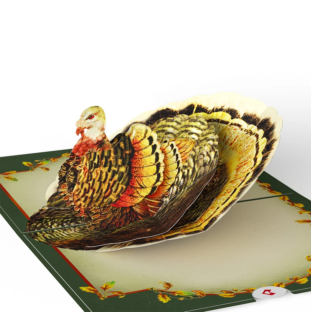 Lovepop Thanksgiving Greetings Vintage Turkey Pop-Up Card and Sentiment Set - Image 3