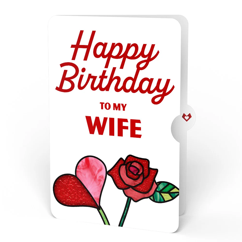 Lovepop Radiant Rose Birthday Suncatcher Bouquet and Sentiment Set for Wife Glass - Image 4