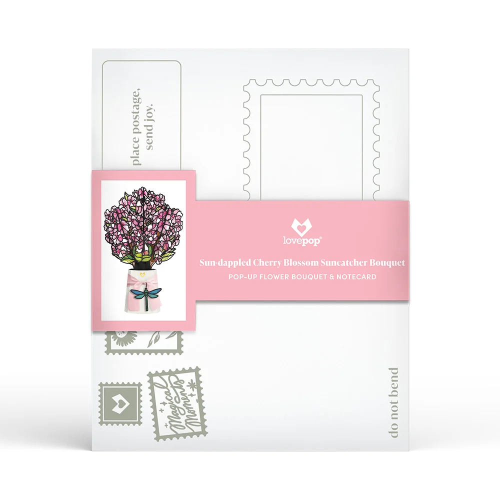 Lovepop Birthday Cherry Blossom Pop-Up Card and Suncatcher Bouquet Bundle - Image 8