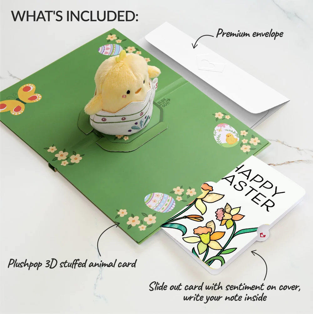 Lovepop Spring Chick Easter Plushpop Card and Sentiment Set - Image 2