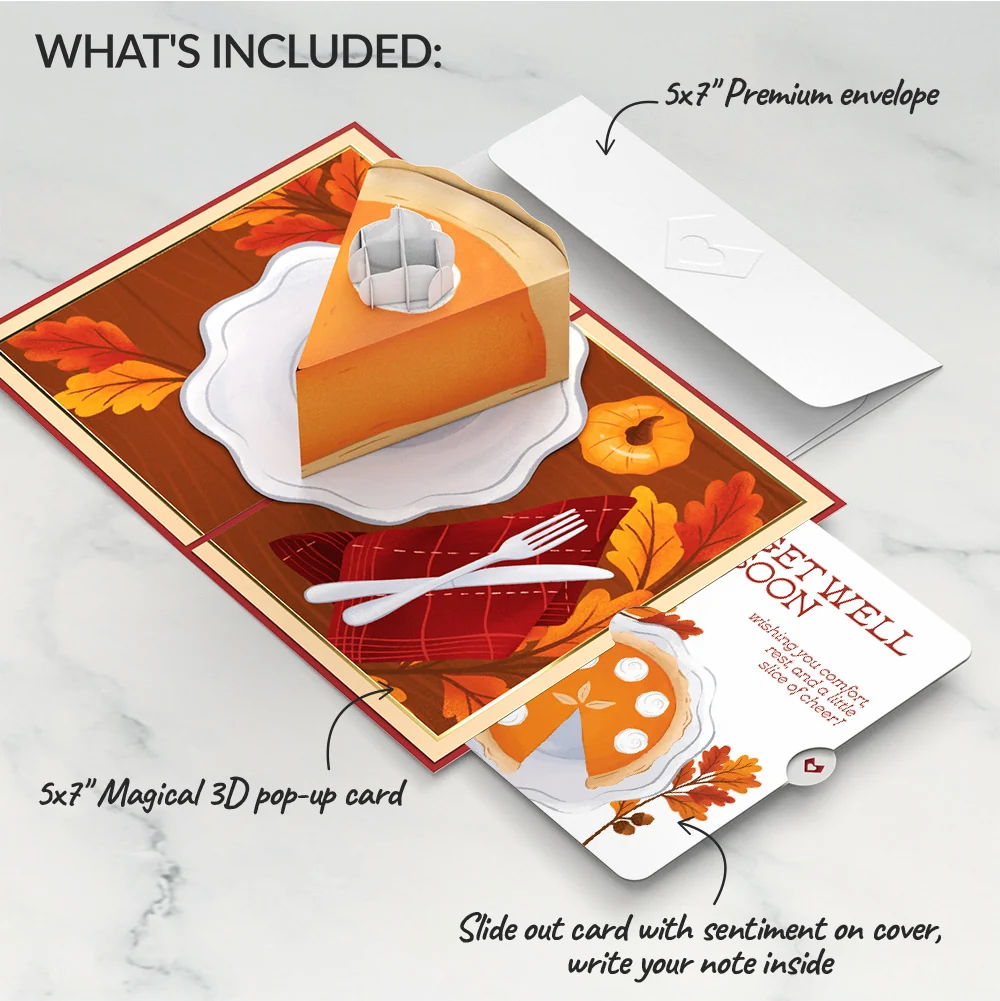 Lovepop Pumpkin Pie Get Well Soon Pop-Up Card and Sentiment Set - Image 2