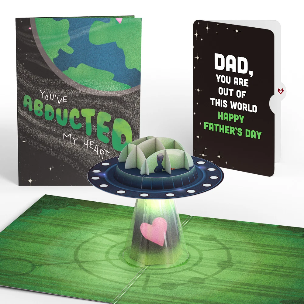 Lovepop You've Abducted My Heart Father’s Day Light-Up Pop-Up Card and Sentiment Set for Dad