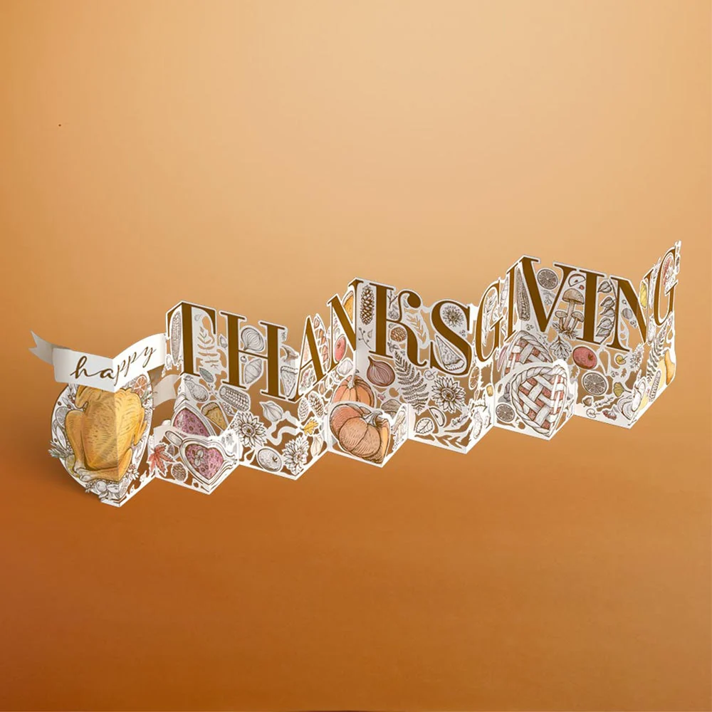 Lovepop Happy Thanksgiving Loooooong Card (Expands to 2 feet) - Image 3