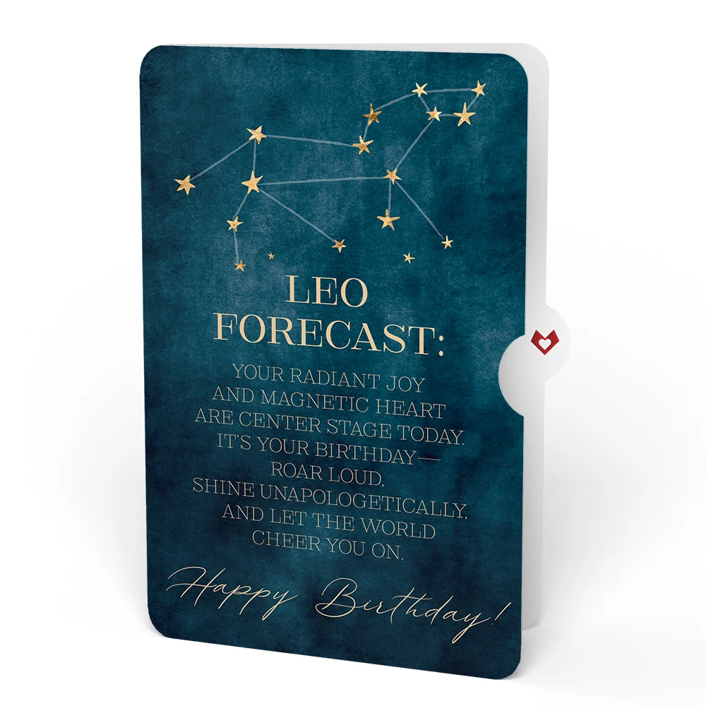 Lovepop Good Vibes Crystals Birthday Pop-Up Card and Leo Zodiac Sentiment Set - Image 4