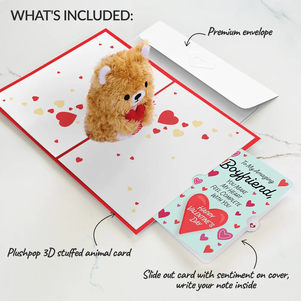 Lovepop You're The Beary Best Valentine Plushpop Card and Sentiment Set for Boyfriend - Image 2