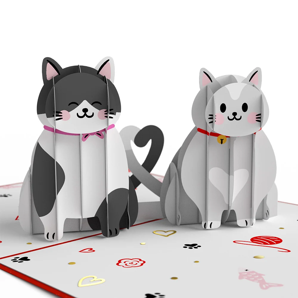 Lovepop Love Cats Pop-Up Card and Sentiment Set for Wife - Image 3