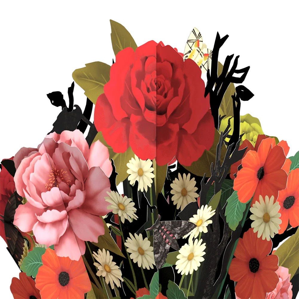 Lovepop Midnight Florals Birthday Bouquet and IN & OUT Sentiment Set Vase - Image 3