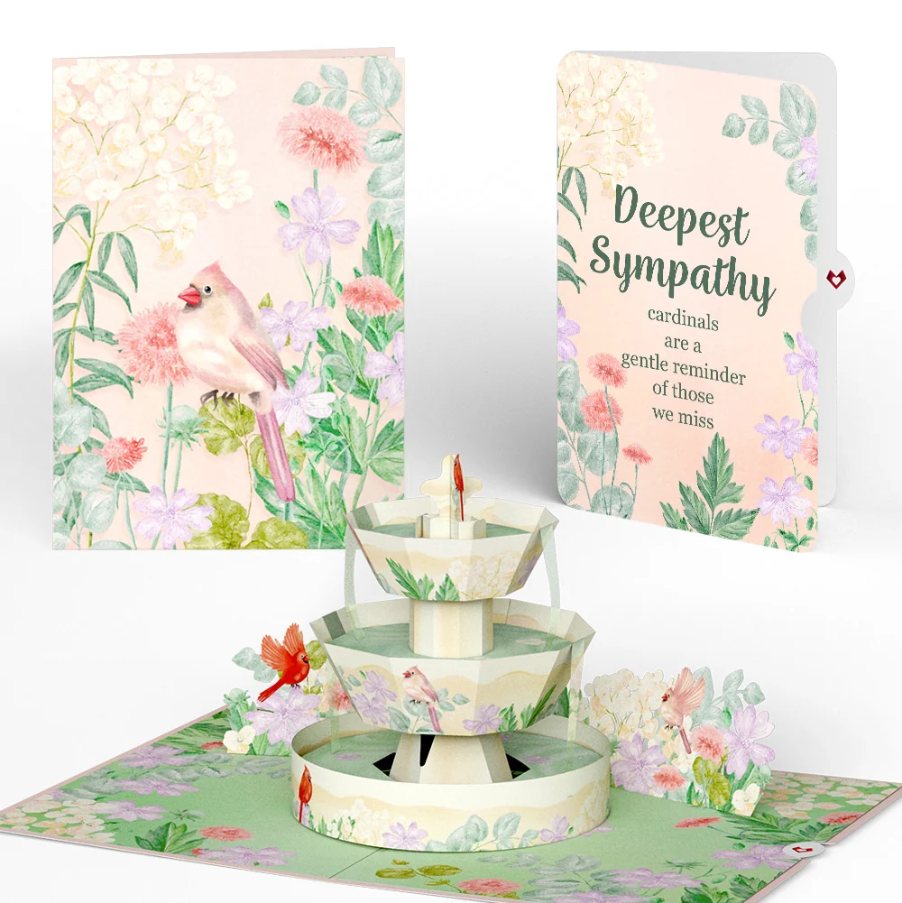 Lovepop Cardinals in the Garden Sympathy Pop-Up Card and Sentiment Set