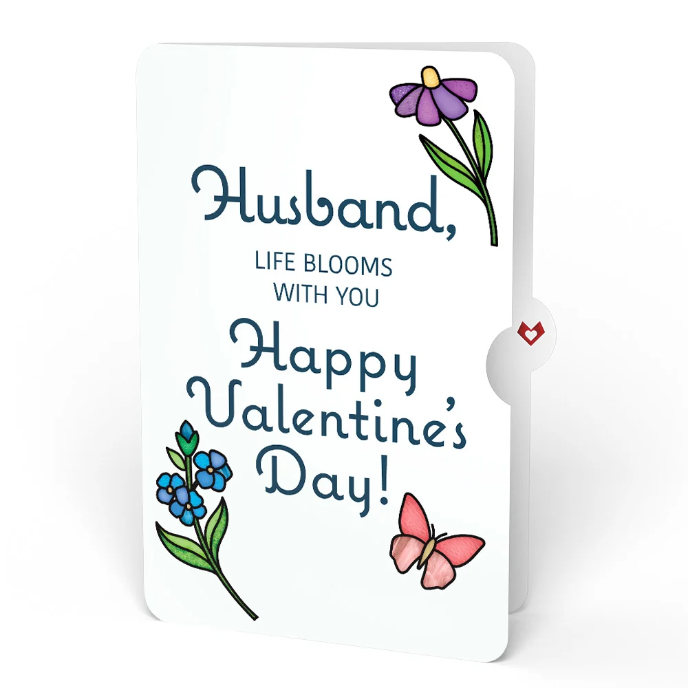 Lovepop Sunlit Hydrangeas Valentine Suncatcher Bouquet and Sentiment Set for Husband Glass - Image 4
