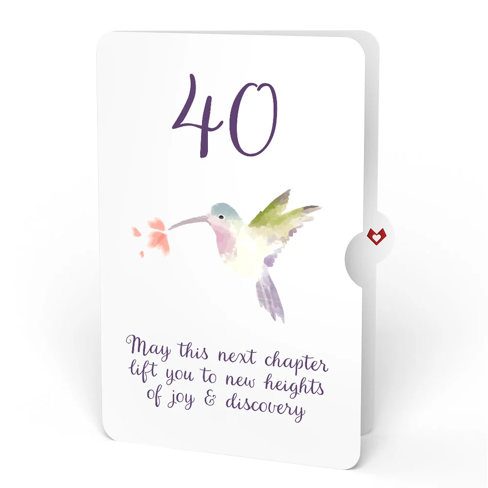 Lovepop Hummingbird 40th Birthday Pop-Up Card and Sentiment Set - Image 4