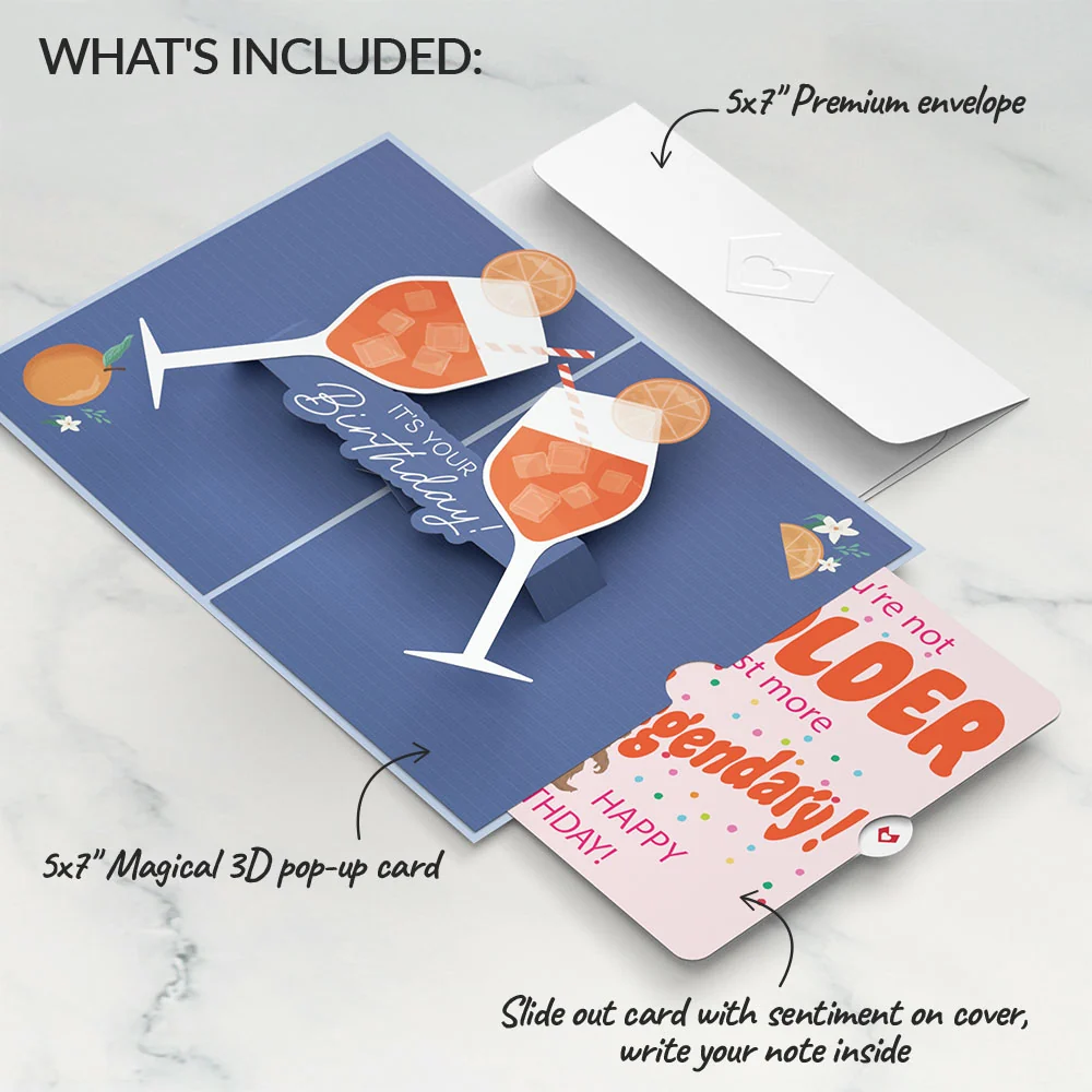 Lovepop Oh Spritz! Birthday Pop-Up Card and Sentiment Set Glass - Image 2