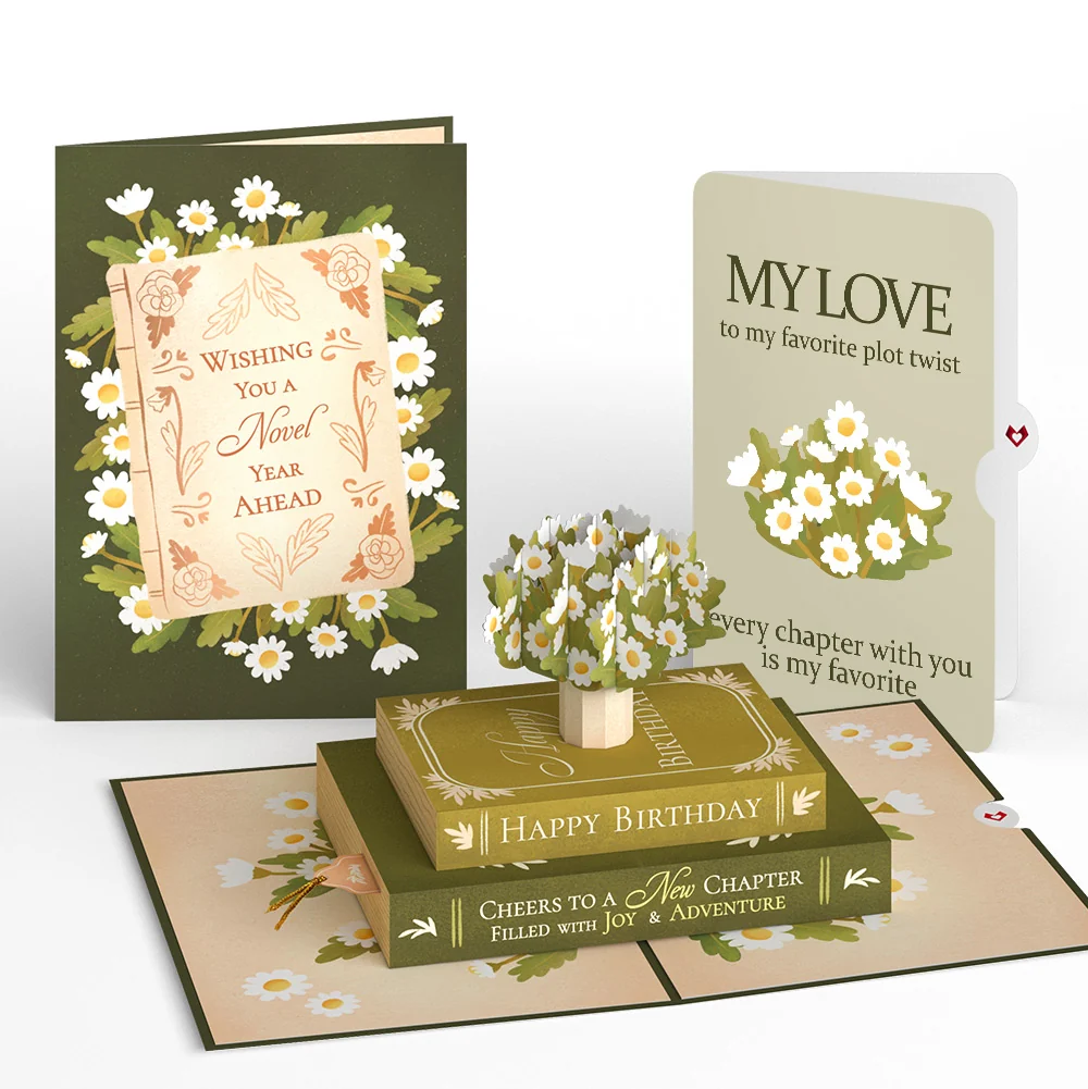 Lovepop Cheers to a New Chapter Birthday Pop-Up Card and Sentiment Set Cream